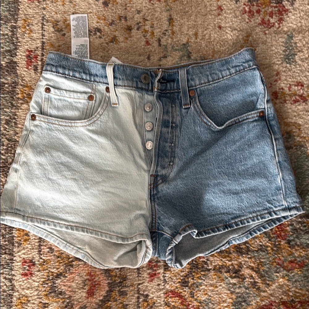 Two-Tone Denim Women's Shorts